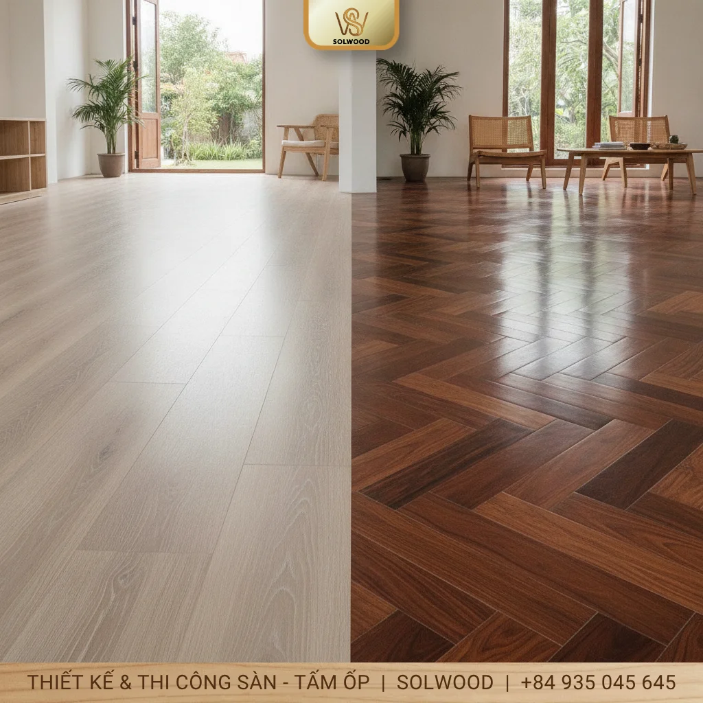 So sánh sàn gỗ công nghiệp và sàn gỗ tự nhiên - hình 2