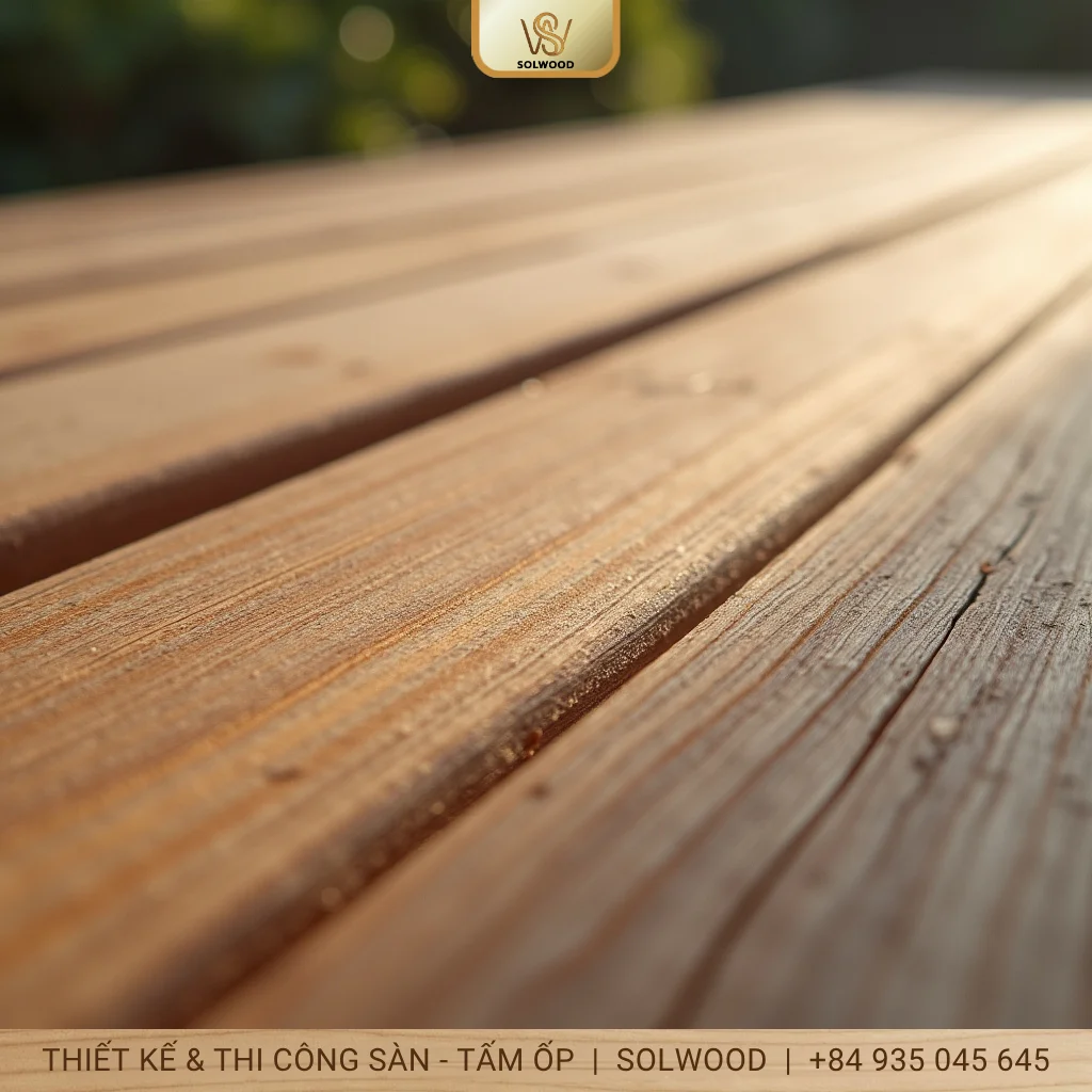 Tấm ốp 1 sóng ngoài trời ASA màu Roman Teak - hình 2