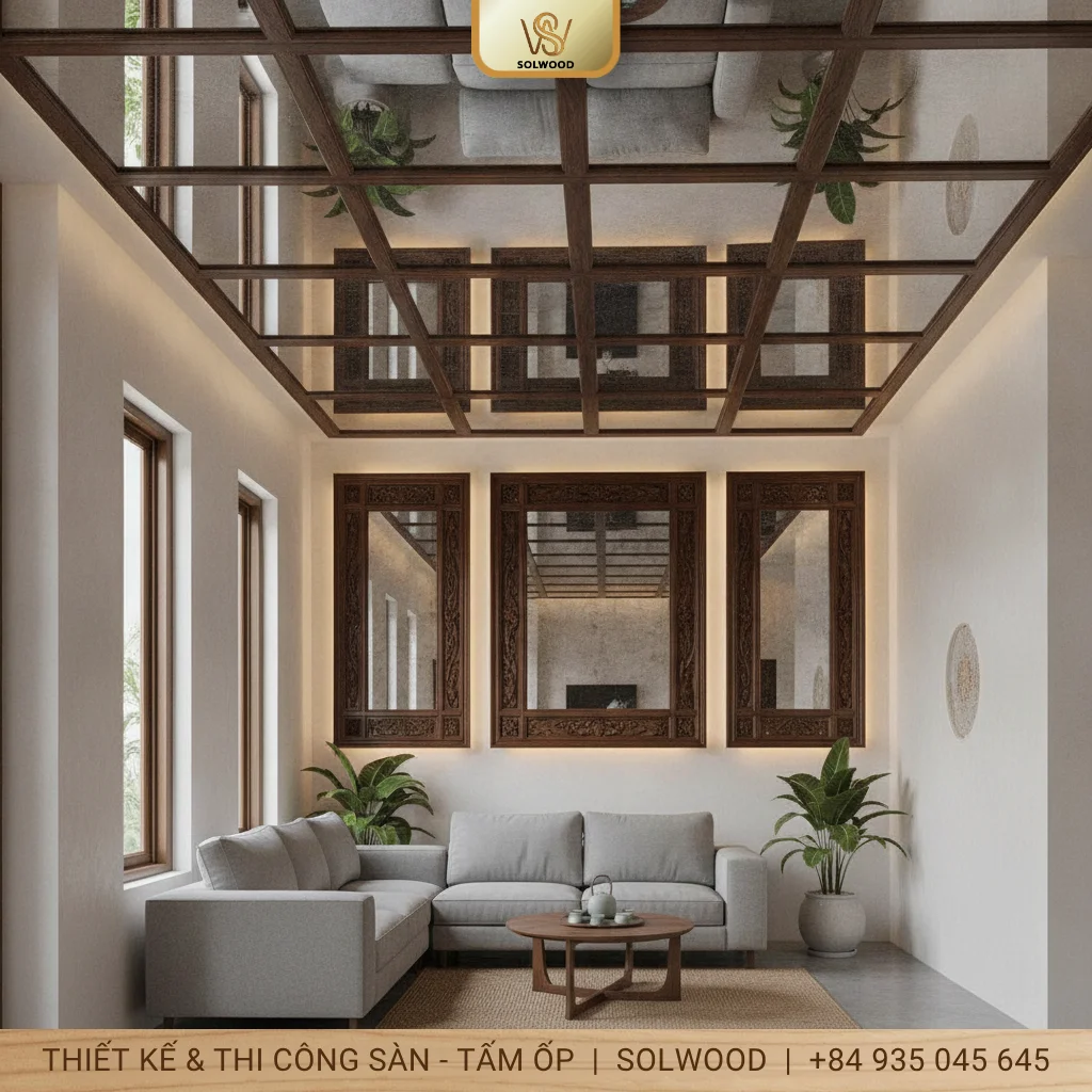 tấm ốp trần gương hội an - hình 1