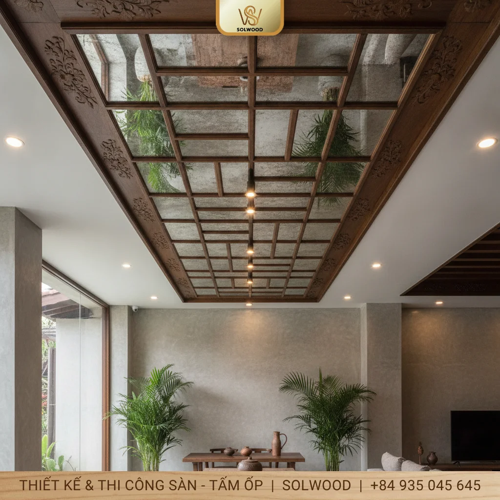tấm ốp trần gương hội an - hình 2