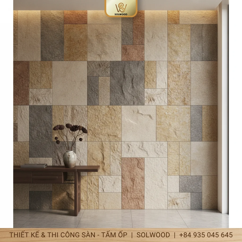 tấm panel ốp tường giả đá huế - hình 1