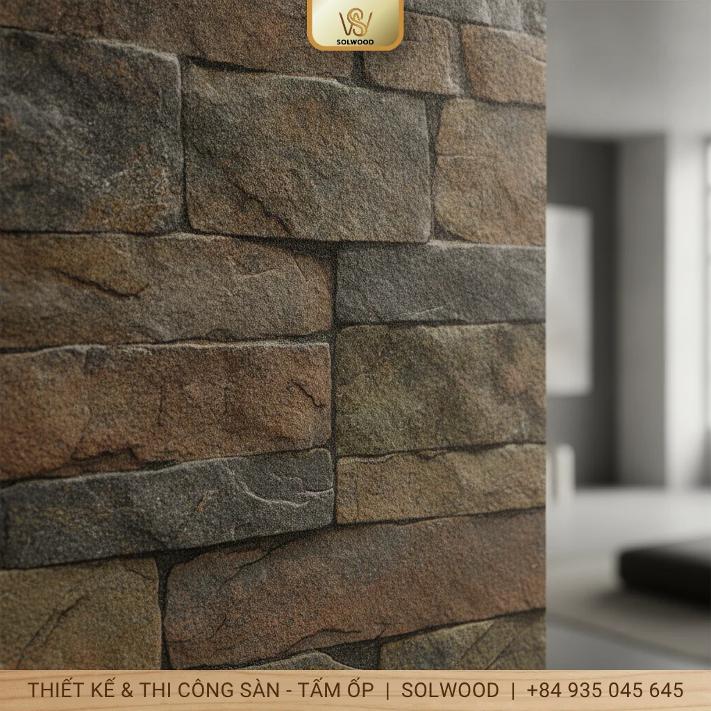 tấm panel ốp tường giả đá huế - hình 2
