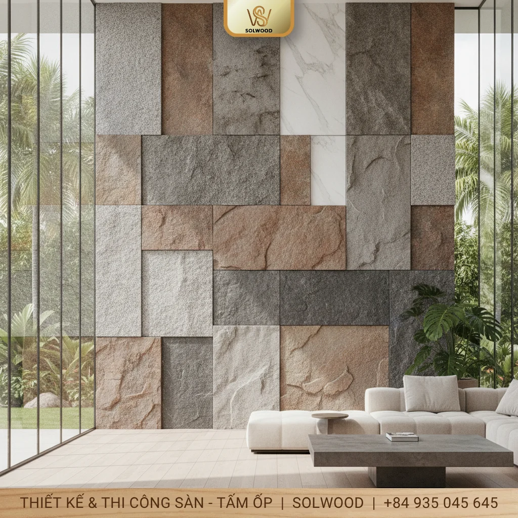 tấm panel ốp tường giả đá tam kỳ - hình 3