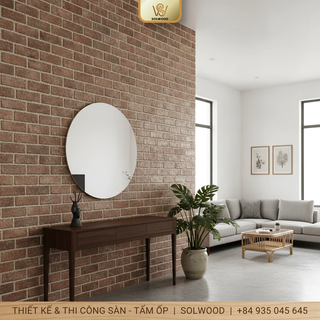 tấm panel ốp tường giả gạch huế - hình 1