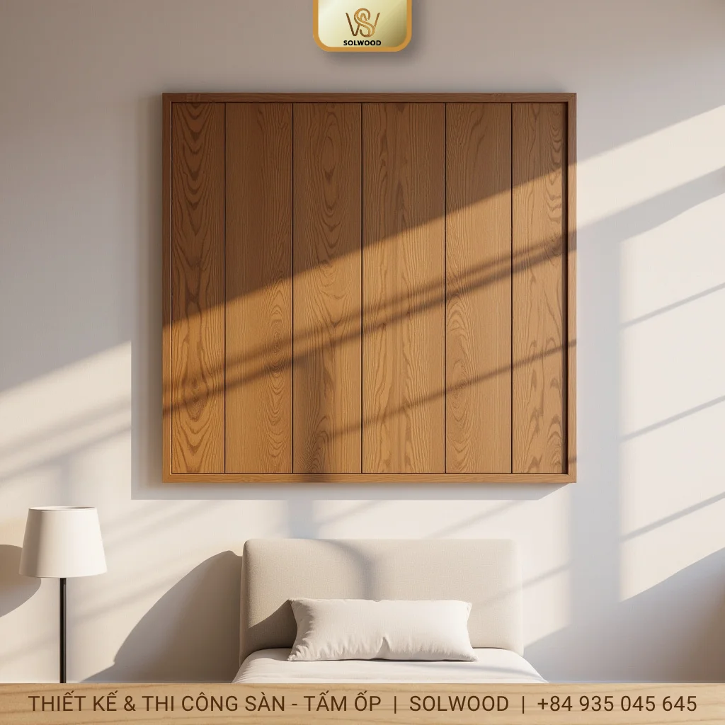 tấm panel ốp tường vân gỗ tam kỳ - hình 1