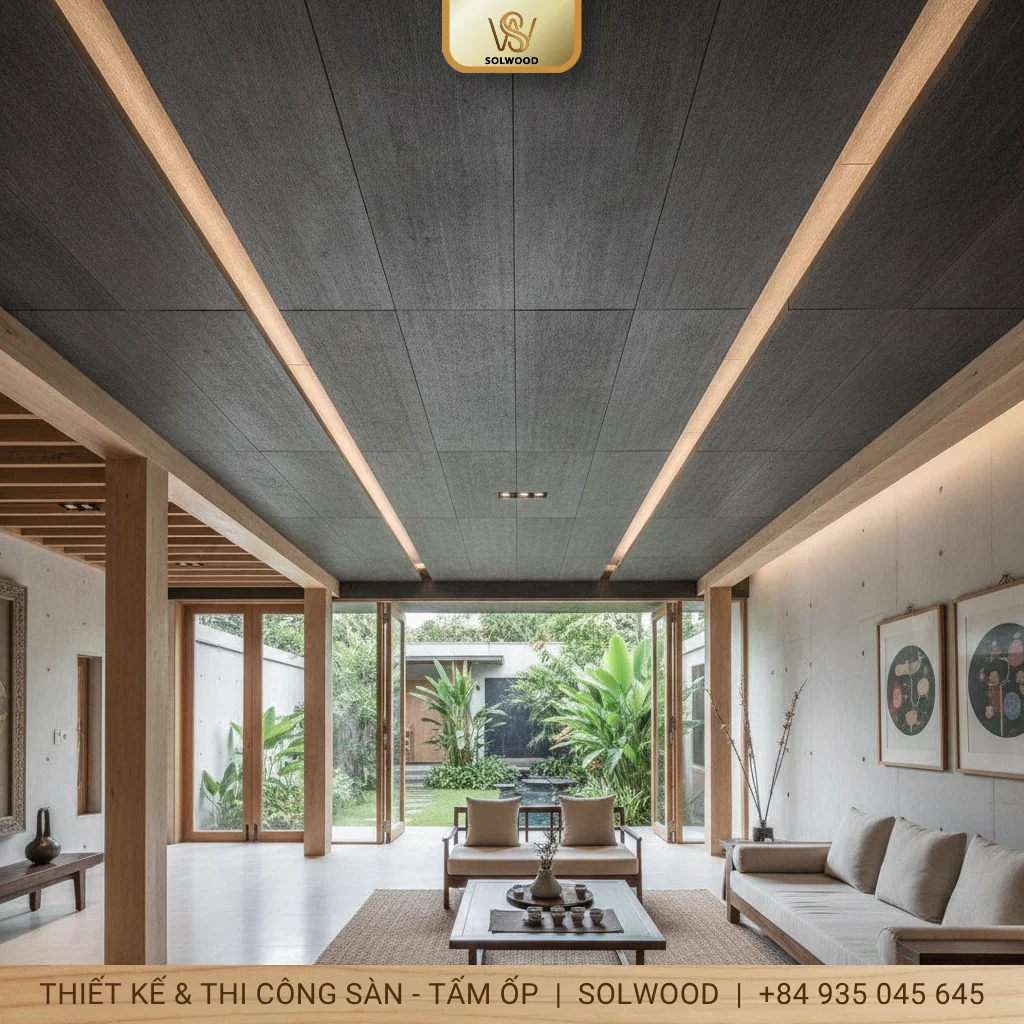 Tấm than tre ốp Trần: Vật liệu an toàn, thẩm mỹ, đa năng - hình 1