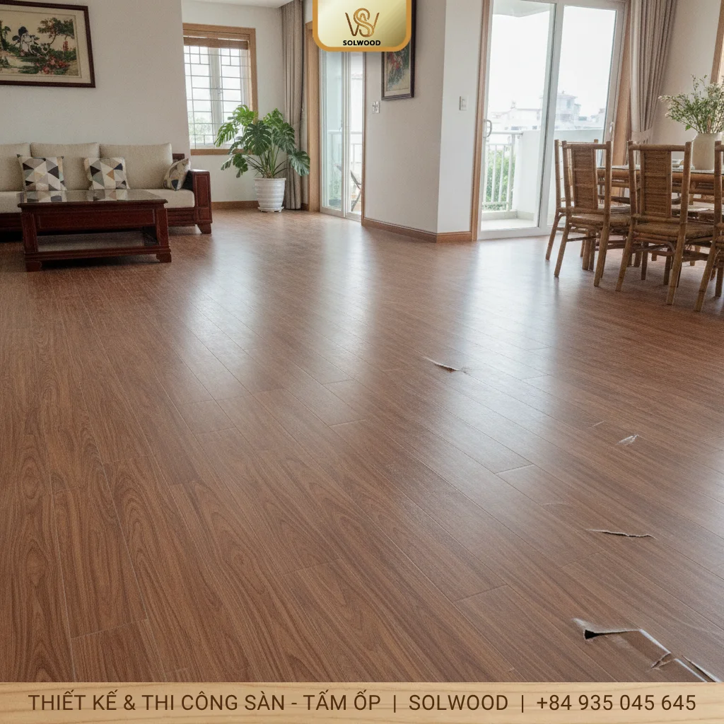Tuổi thọ sàn nhựa giả gỗ dán keo - hình 2