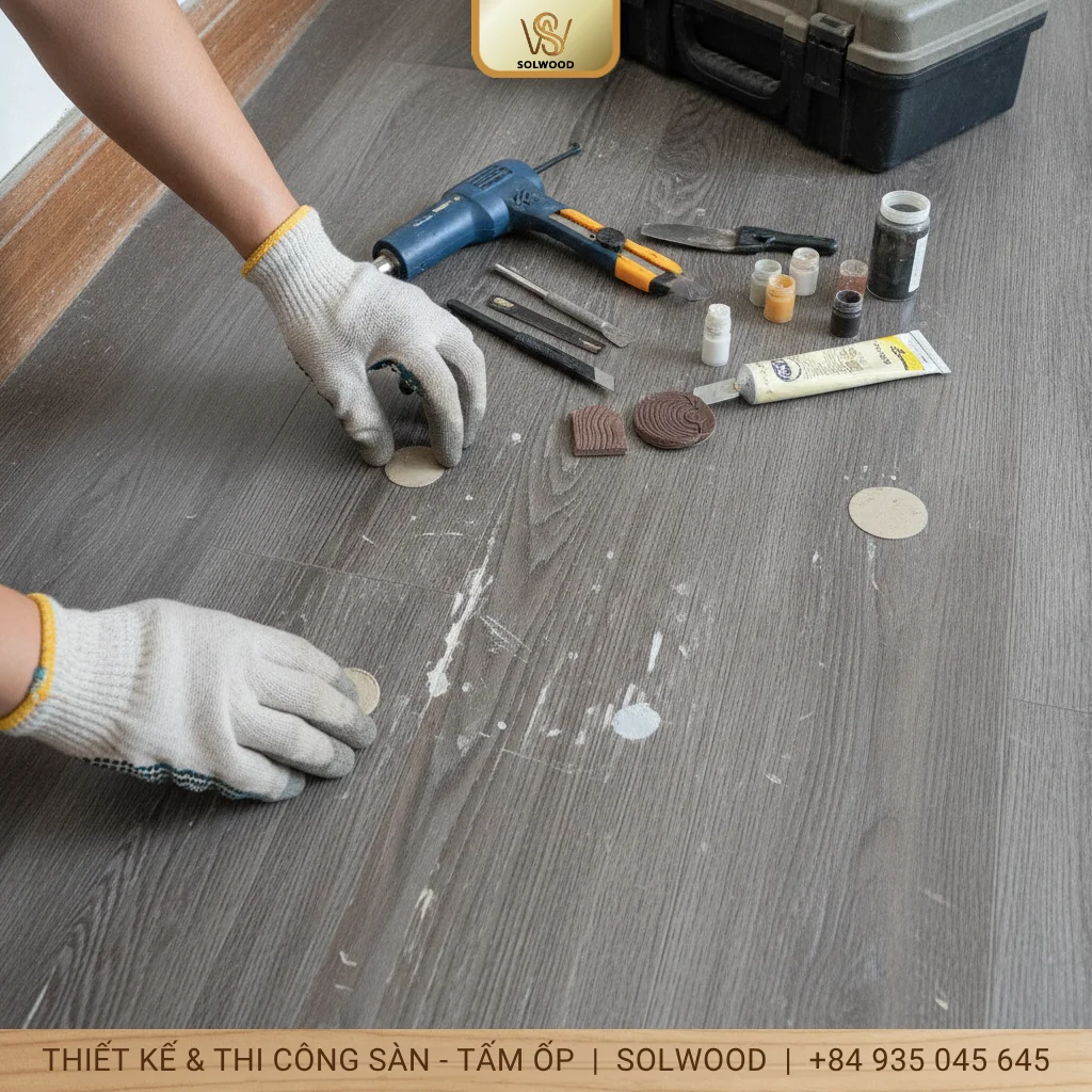 Xử Lý Sàn Nhựa Bị Xước Nhanh Gọn, Đơn Giản - hình 3